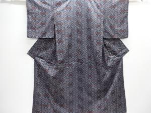 亀甲に華紋織り出し西陣伝承紬着物アンサンブル